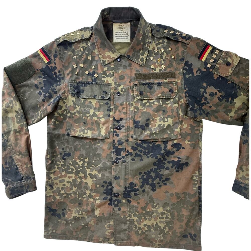 Authentic German Army Military Field Shirt Embellished Great Halloween Costume
